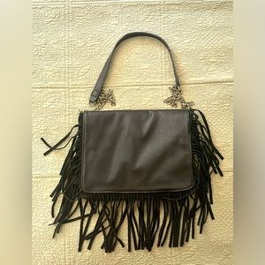 Black fringe bag